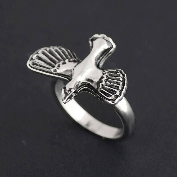 european and american selected stainless steel eagle retro men's ring hobby peace bird fashion punk titanium steel index finger ring, Golden;silver
european and american selected stainless steel eagle retro men's ring hobby peace bird fashion punk titanium steel index finger ring, Golden;silver