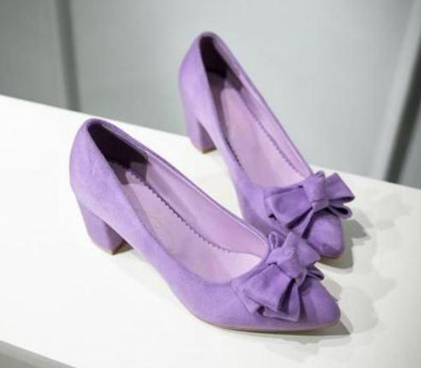 2019 women's shoes in spring and autumn with new style high heel coarse heel pointed end bowknot suede@1011, Black
2019 women's shoes in spring and autumn with new style high heel coarse heel pointed end bowknot suede@1011, Black