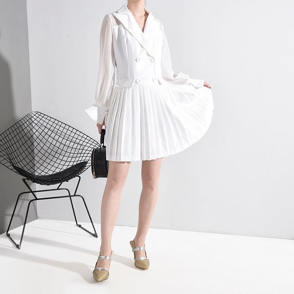 lanmrem 2020 new turn-down collar flare sleeves double breasted pleated chiffon shirt dress female vestido ag41900s, Black;gray
lanmrem 2020 new turn-down collar flare sleeves double breasted pleated chiffon shirt dress female vestido ag41900s, Black;gray
