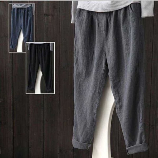 2019 spring new cotton and linen plus size loose nine-point pants casual wild elastic waist was thin harem pants female pants, Black;white
2019 spring new cotton and linen plus size loose nine-point pants casual wild elastic waist was thin harem pants female pants, Black;white