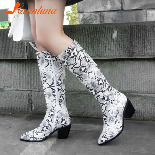 karinluna new fashion big size 34-44 snake veins ladies high heels pointed toe shoes woman casual party autumn mid calf boots, Black
karinluna new fashion big size 34-44 snake veins ladies high heels pointed toe shoes woman casual party autumn mid calf boots, Black