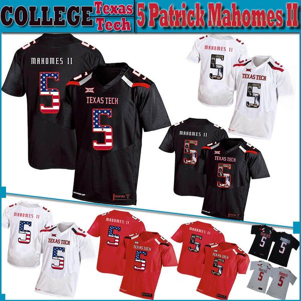 5 patrick mahomes men usa flag jersey texas tech ncaa stitched college football jerseys, Black;red
5 patrick mahomes men usa flag jersey texas tech ncaa stitched college football jerseys, Black;red