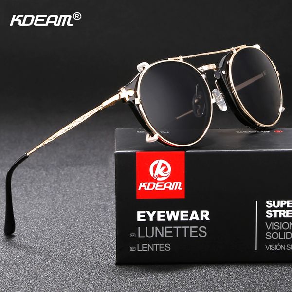 kdeam happy clip on sunglasses men removable round glasses steampunk women carve design sunglass with brand box y200415, White;black
kdeam happy clip on sunglasses men removable round glasses steampunk women carve design sunglass with brand box y200415, White;black