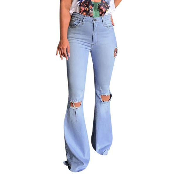 woman's jeans high waist autumn jeans elastic casual hole button zip denim ladies streetwear pants #yj2, Blue
woman's jeans high waist autumn jeans elastic casual hole button zip denim ladies streetwear pants #yj2, Blue