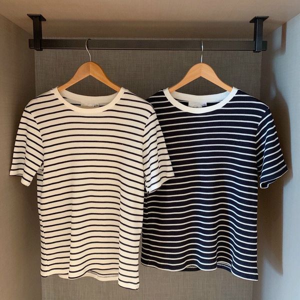 20s women designer t shirts fashion brand tees striped casual designer casual summer short sleeves sl200507, White
20s women designer t shirts fashion brand tees striped casual designer casual summer short sleeves sl200507, White