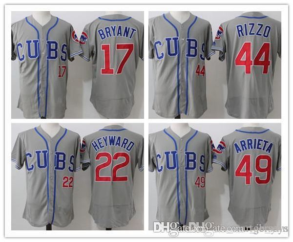 Grey Chicago 44 Anthony 17 Kris Rizzo Bryant Cubs Baseball Jerseys 49 Jake 22 Jason Arrieta Heyward Jersey white Flex Base
Grey Chicago 44 Anthony 17 Kris Rizzo Bryant Cubs Baseball Jerseys 49 Jake 22 Jason Arrieta Heyward Jersey white Flex Base