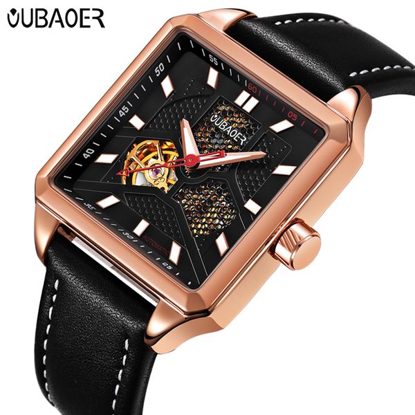 brand square dial design automatic watch hollow engraving rose gold case leather skeleton mechanical watch men luxury relojo, Slivery;brown
brand square dial design automatic watch hollow engraving rose gold case leather skeleton mechanical watch men luxury relojo, Slivery;brown