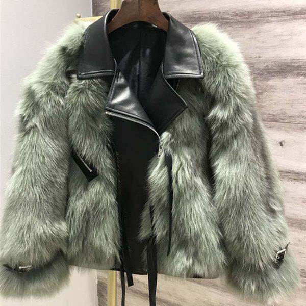 real natural fur coat women's genuine fur leather jacket overcoat girl's jacket, Black
real natural fur coat women's genuine fur leather jacket overcoat girl's jacket, Black
