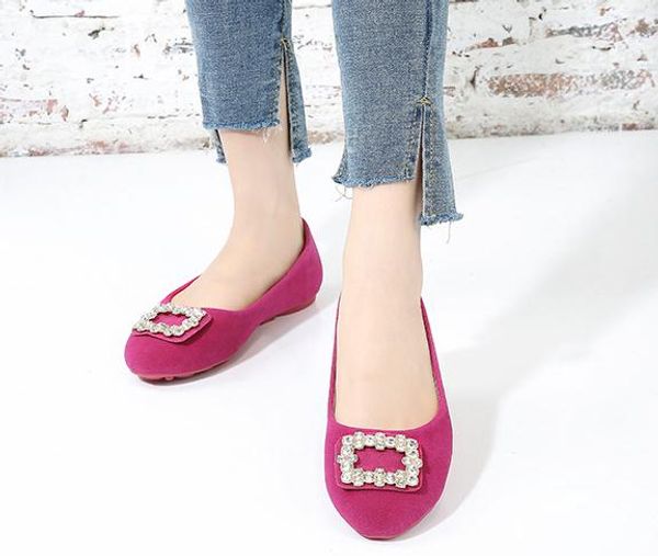 suede women's shoes in spring and autumn flat bottom round head water drill, Black
suede women's shoes in spring and autumn flat bottom round head water drill, Black