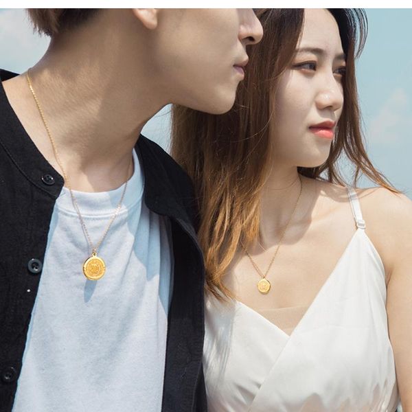 opk couple cross round tag neaklaces matching set steel & gold pendant for his and her stainless steel box chains gx1659, Silver
opk couple cross round tag neaklaces matching set steel & gold pendant for his and her stainless steel box chains gx1659, Silver