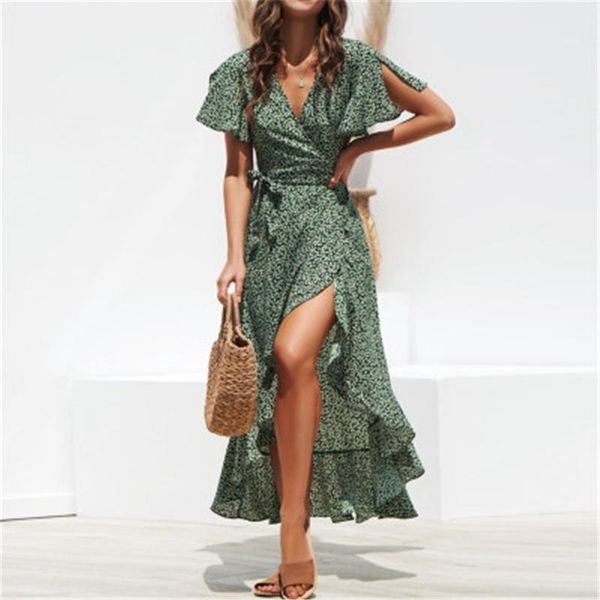 long chiffon boho style dress women 2020 summer floral print maxi beach dress side split party sundress vestidos ropa mujer, Black;gray
long chiffon boho style dress women 2020 summer floral print maxi beach dress side split party sundress vestidos ropa mujer, Black;gray