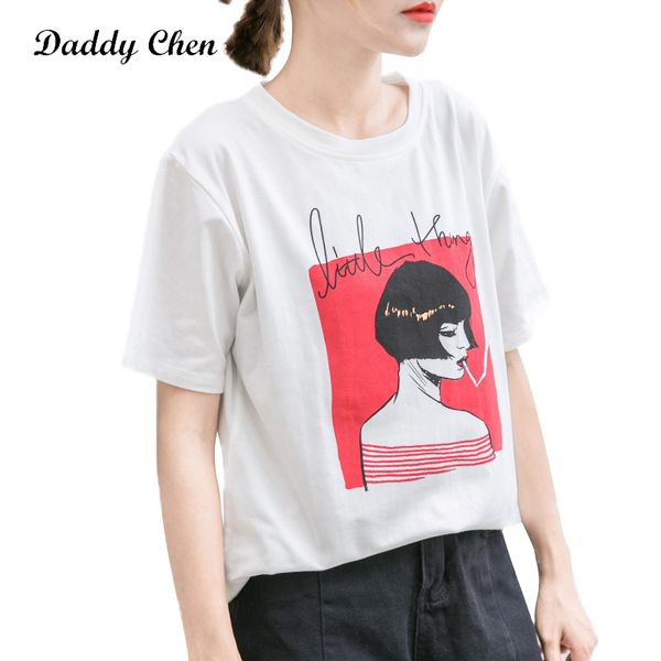 daddy chen loose t shirt women print o neck solid sweet half sleeve shirt harajuku cartoon lovely girl female summer large size, White
daddy chen loose t shirt women print o neck solid sweet half sleeve shirt harajuku cartoon lovely girl female summer large size, White