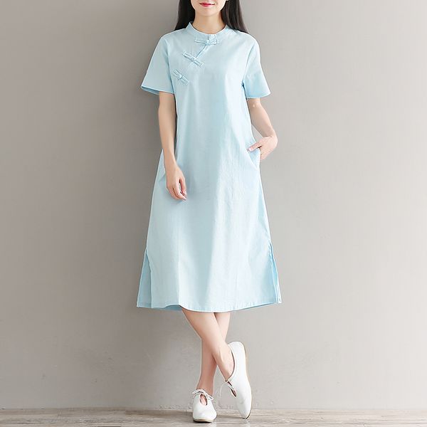 2019 chinese dress cheongsam qipao traditional chinese dress cotton and linen cheongsam novelty o neck vintage vestidos, Red
2019 chinese dress cheongsam qipao traditional chinese dress cotton and linen cheongsam novelty o neck vintage vestidos, Red