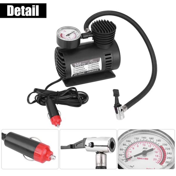 new 12v 300psi car auto portable mini electric air compressor kit for ball bicycle minicar tire inflator pump car accessories
new 12v 300psi car auto portable mini electric air compressor kit for ball bicycle minicar tire inflator pump car accessories