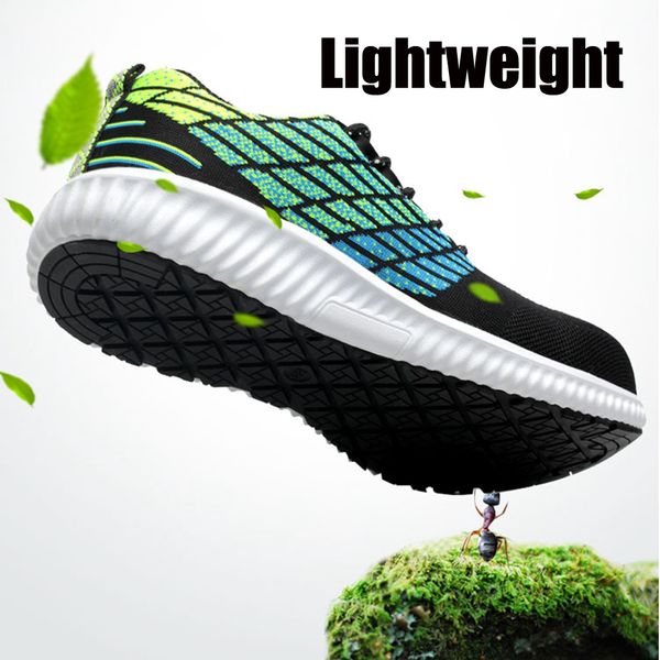 jiamen каюты 2019 zapatos де seguridad пункт hombre zapatos де trabajo acero пункт hombre ligeros transpirables, Black