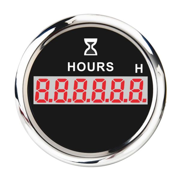 marine boat parts digital hour meter 52mm round gauge waterproof