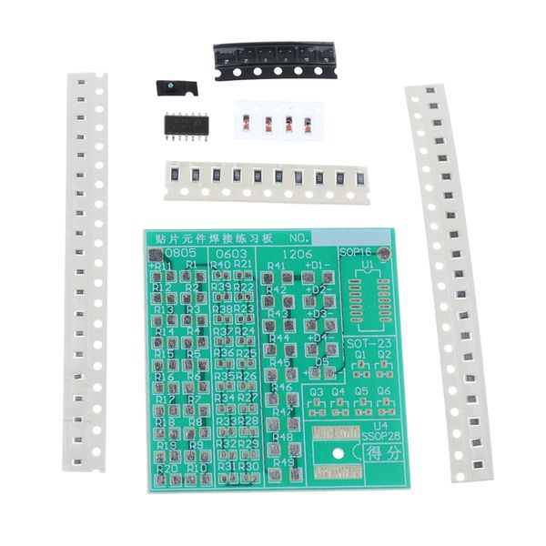 smd smt component welding practice board soldering practice diy kit 
smd smt component welding practice board soldering practice diy kit