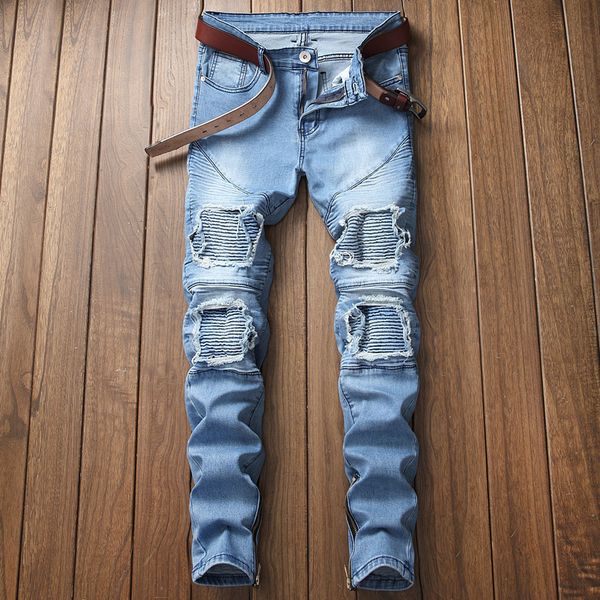 2018 fashion personality hiphop men jeans streetwear classic simple personality male quality cotton comfortable male denim pants, Blue
2018 fashion personality hiphop men jeans streetwear classic simple personality male quality cotton comfortable male denim pants, Blue