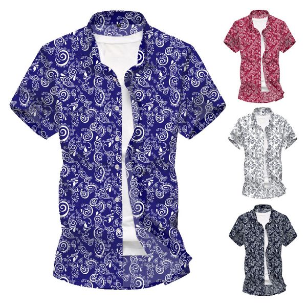 men's casual shirts plus size summer print men shirt turn-down collar short sleeve beach hawaiian streetwear camisa 2021 3xl, White;black
men's casual shirts plus size summer print men shirt turn-down collar short sleeve beach hawaiian streetwear camisa 2021 3xl, White;black