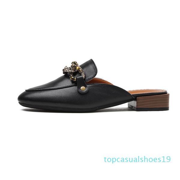 closed toe mule women low heel slipper metal decoration shoes slides casual slip on loafers mules sandalias mujer black beige t19
closed toe mule women low heel slipper metal decoration shoes slides casual slip on loafers mules sandalias mujer black beige t19