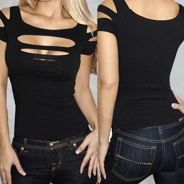 women tshirt womens clothing ladies women black tight t shirt clubwear cut tee club goth punk rave sale, White
women tshirt womens clothing ladies women black tight t shirt clubwear cut tee club goth punk rave sale, White