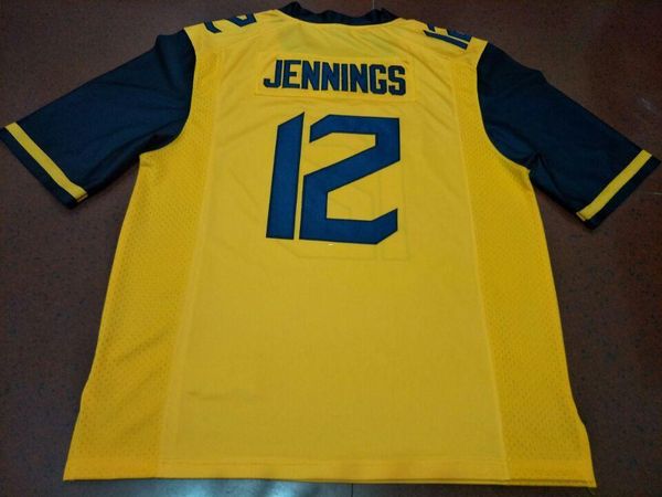 men wvu mountaineers gary jennings #12 real full embroidery college jersey size s-4xl or custom any name or number jersey, Black;red
men wvu mountaineers gary jennings #12 real full embroidery college jersey size s-4xl or custom any name or number jersey, Black;red