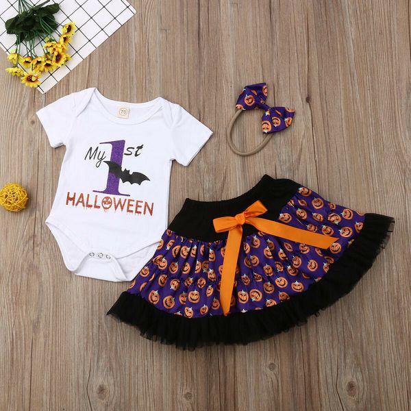 newborn baby halloween romper set girls 1st romper jumpsuit + tutu skirt + headband outfits costume set 0-12 months baby, White
newborn baby halloween romper set girls 1st romper jumpsuit + tutu skirt + headband outfits costume set 0-12 months baby, White