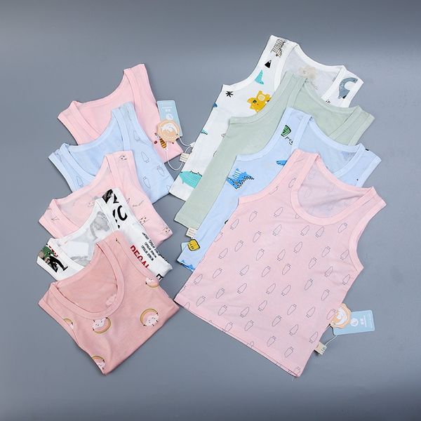 2020 men's and women's ice silk modal traceless thin baby underwear vest vest underwear, Blue 
2020 men's and women's ice silk modal traceless thin baby underwear vest vest underwear, Blue