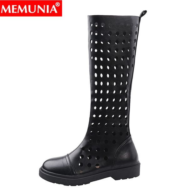 memunia 4 colors cut outs women boots round toe square heel cut outs spring autumn boots ladies knee high, Black
memunia 4 colors cut outs women boots round toe square heel cut outs spring autumn boots ladies knee high, Black