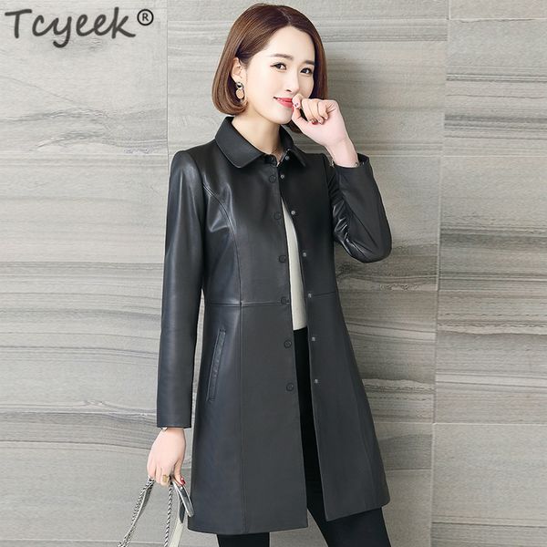 tcyeek natural sheepskin jacket women genuine leather trench coat female long spring autumn outwear plus size clothes lwl1484, Black
tcyeek natural sheepskin jacket women genuine leather trench coat female long spring autumn outwear plus size clothes lwl1484, Black