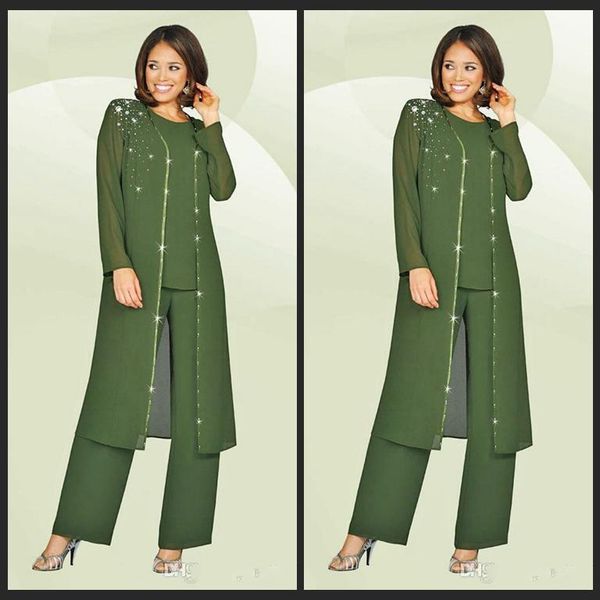 3 pieces 2019 chiffon mother of the bride pant suits jewel long sleeves army green plus size mother dress evening party gowns cheap, Black;red
3 pieces 2019 chiffon mother of the bride pant suits jewel long sleeves army green plus size mother dress evening party gowns cheap, Black;red