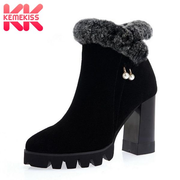 kemekiss women ankle boots real leather plush fur winter ladies shoes short boots fashion shoes footwear size 34-40, Black
kemekiss women ankle boots real leather plush fur winter ladies shoes short boots fashion shoes footwear size 34-40, Black