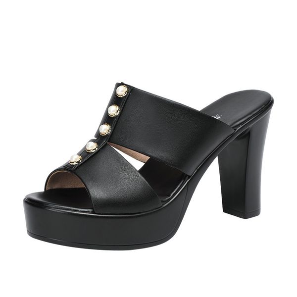 block heel black slippers women shoes summer 2020 peep toe high heels slides leather ladies office slippers plus size43
block heel black slippers women shoes summer 2020 peep toe high heels slides leather ladies office slippers plus size43