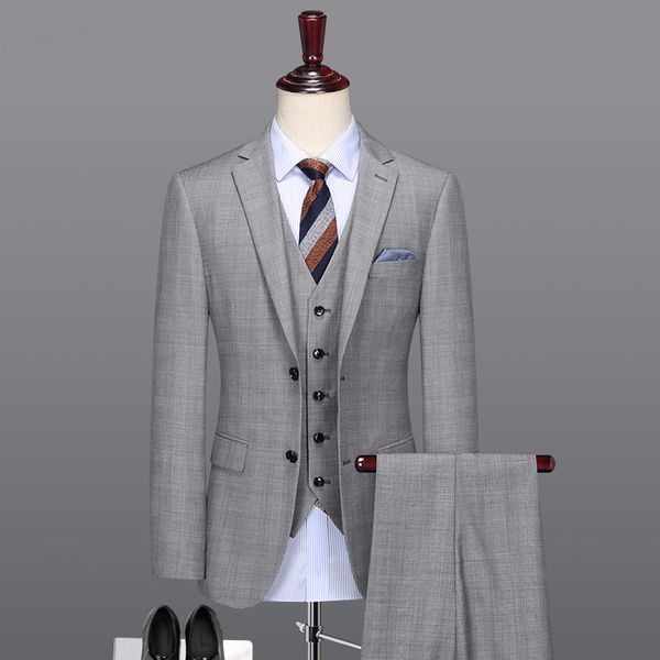 men suit light grey smart casual 50% wool groom men suits for wedding party father day gifts formal suits set plus, White;black
men suit light grey smart casual 50% wool groom men suits for wedding party father day gifts formal suits set plus, White;black