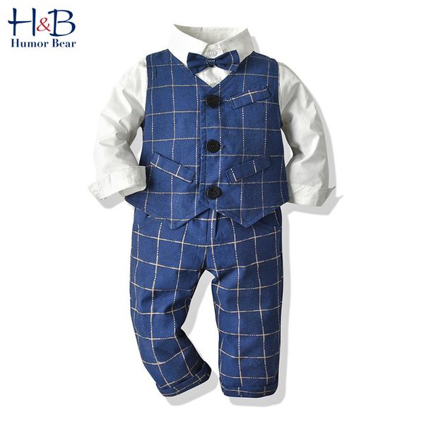 humor bear boys clothing sets children's spring & autumn gentleman long sleeve shirt +strap trousers +plaid vest +bow 3pcs, White
humor bear boys clothing sets children's spring & autumn gentleman long sleeve shirt +strap trousers +plaid vest +bow 3pcs, White