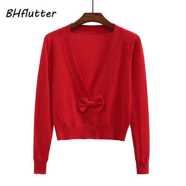 bhflutter women cardigans long sleeve v neck knitted sweater cute bow preppy style autumn winter sweaters and crochet 2017, White;black
bhflutter women cardigans long sleeve v neck knitted sweater cute bow preppy style autumn winter sweaters and crochet 2017, White;black