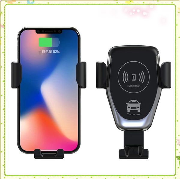 c12 10w car mount wireless charger for iphone xs max xr x quick qi fast charging car phone holder for samsung s10 s9 s8 plus mq60