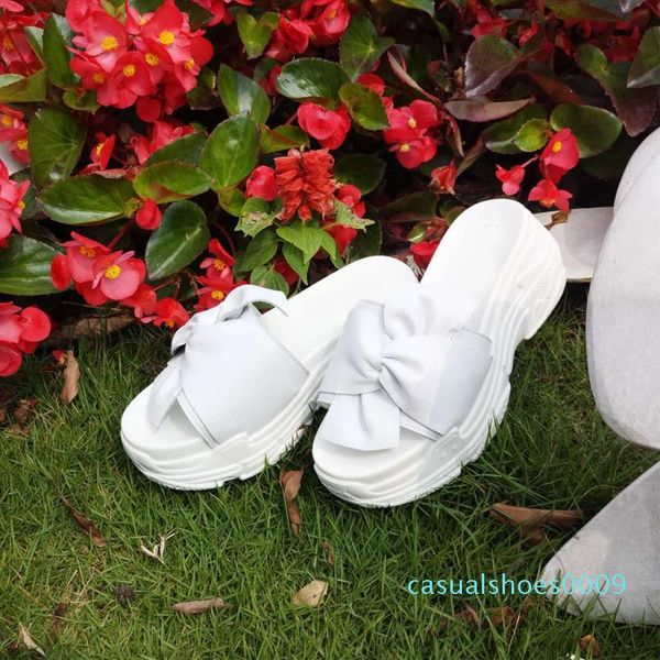 summer girl fashion real leather black platform white shoes women bow slipper lady beach slides female leisure mules c09
summer girl fashion real leather black platform white shoes women bow slipper lady beach slides female leisure mules c09