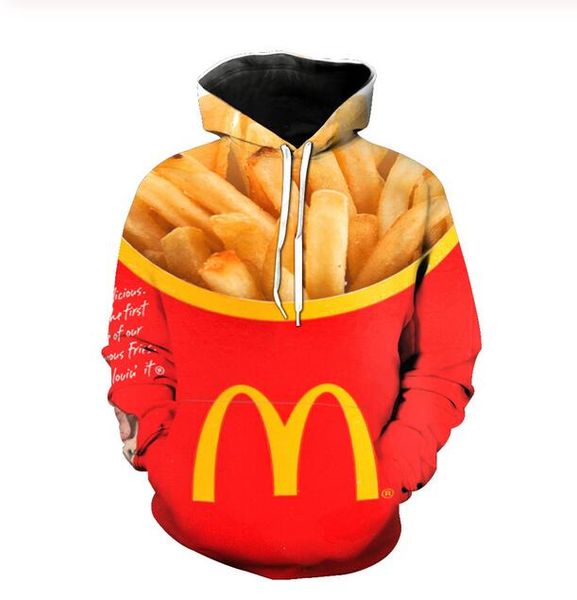 new fashion women/men's burger fries fast food casual 3d printed crewneck sweatshirts hoodies sportwear coat wr0194, Black
new fashion women/men's burger fries fast food casual 3d printed crewneck sweatshirts hoodies sportwear coat wr0194, Black