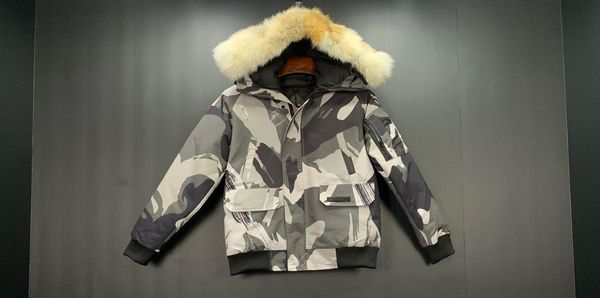 canada goosedown mens camouflage flight jacket winter high end exquisite epaulette down jacket imported wolf fur collar short hooded coats, Black
canada goosedown mens camouflage flight jacket winter high end exquisite epaulette down jacket imported wolf fur collar short hooded coats, Black
