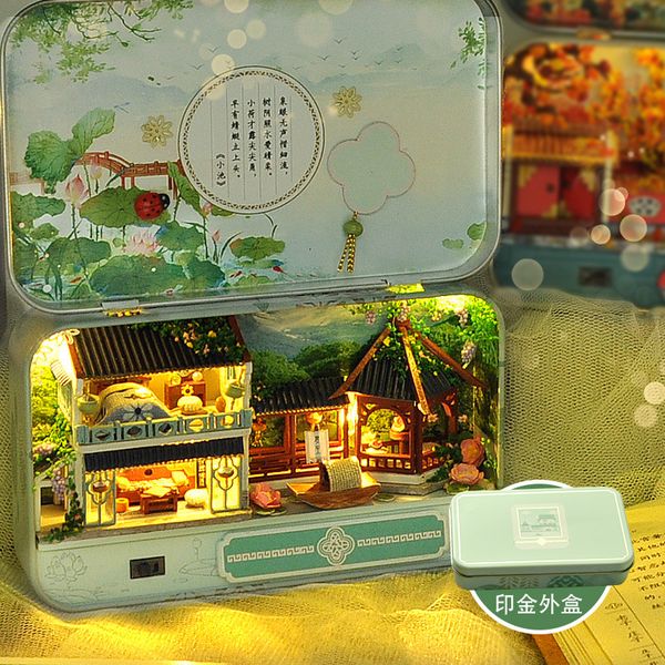 creative season doll house furniture mini four hour landscape box theatre diy model miniature wooden dollhouse toys for children y200704
creative season doll house furniture mini four hour landscape box theatre diy model miniature wooden dollhouse toys for children y200704