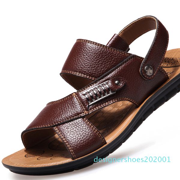 summer sandals men's leather 2018 new men's sandals leather casual breathable non-slip shoes d01, Black
summer sandals men's leather 2018 new men's sandals leather casual breathable non-slip shoes d01, Black