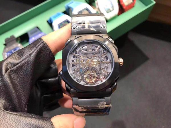 men's professional watch 42mm fashion luxury hollow movement multifunctional mechanical watch, stainless steel new watch, Slivery;brown
men's professional watch 42mm fashion luxury hollow movement multifunctional mechanical watch, stainless steel new watch, Slivery;brown
