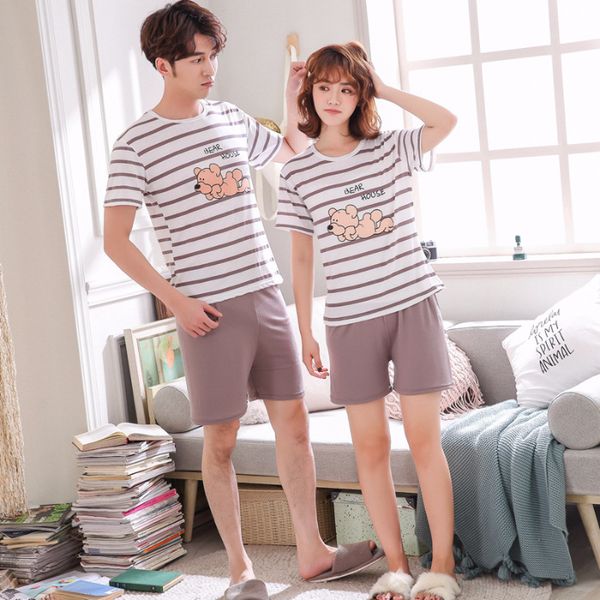 couples pajamas summer thin section short sleeve shorts puppy home wear women's korean-style cute men summer two-piece set, Black;red
couples pajamas summer thin section short sleeve shorts puppy home wear women's korean-style cute men summer two-piece set, Black;red