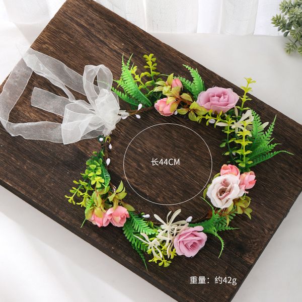 south korea net red hair band garland head ornament beach scenic spot simulation plastic garland, Silver
south korea net red hair band garland head ornament beach scenic spot simulation plastic garland, Silver