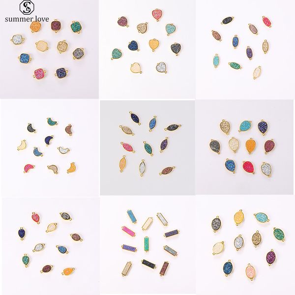 2019 oval square cross heart moon resin druzy stone pendant for bracelet necklace gold 10 style diy charm jewelry accessories, Bronze;silver
2019 oval square cross heart moon resin druzy stone pendant for bracelet necklace gold 10 style diy charm jewelry accessories, Bronze;silver
