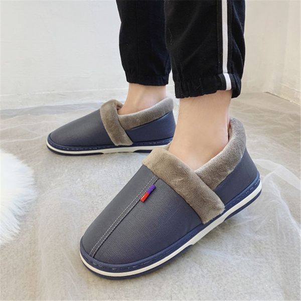pxelena men's slippers winter slippers couple non slip indoor shoes for men pu leather big size house shoe waterproof warm lover, Black
pxelena men's slippers winter slippers couple non slip indoor shoes for men pu leather big size house shoe waterproof warm lover, Black