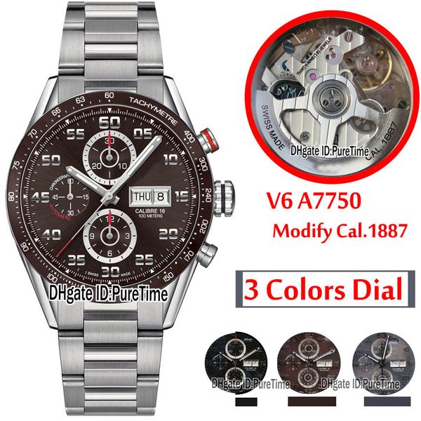 new v6f eta a7750 cal 1887 automatic chronograph mens watch brown ceramic bezel brown dial stainless steel bracelet edition puretime c3, Slivery;brown
new v6f eta a7750 cal 1887 automatic chronograph mens watch brown ceramic bezel brown dial stainless steel bracelet edition puretime c3, Slivery;brown