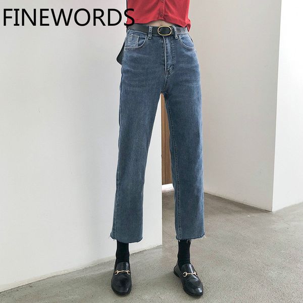 finewords 2020 spring korean style high waist jeans women vintage casual mom jeans straight plus size ladies denim capris pants, Blue
finewords 2020 spring korean style high waist jeans women vintage casual mom jeans straight plus size ladies denim capris pants, Blue