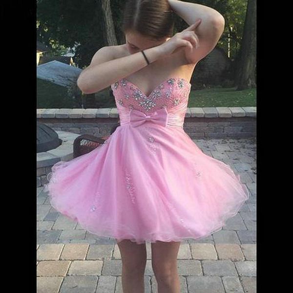 lovely pink tulle homecoming dress 2019 open back short prom dress sweetheart crystal off shoulder beading graduation date, White;black
lovely pink tulle homecoming dress 2019 open back short prom dress sweetheart crystal off shoulder beading graduation date, White;black